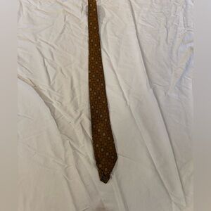 Elegant Geometric Brown Tie for Men